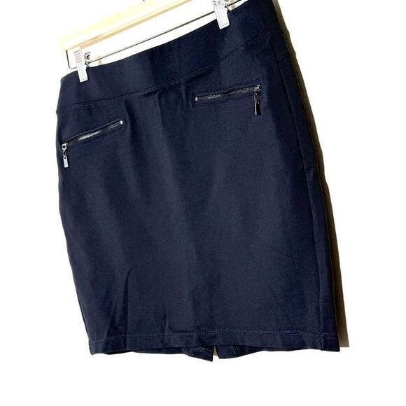 Liverpool Navy Blue Mini Ponte Skirt - US 8P - Picture 3 of 9